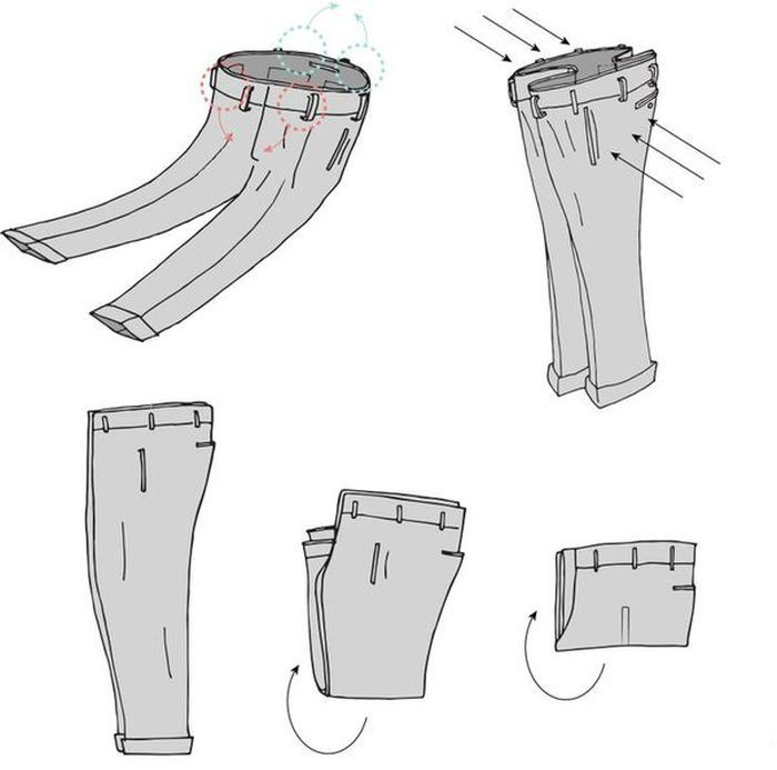 Как правильно складывать брюки