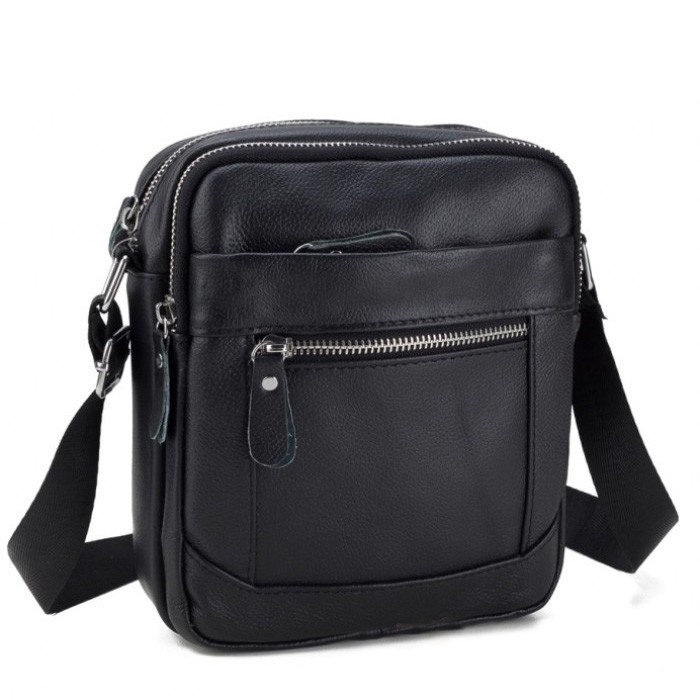 Кожаная сумка-планшет черного цвета