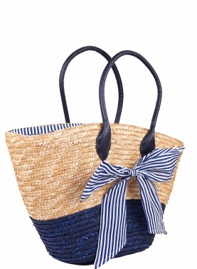 Пляжная сумка из плетеной соломы