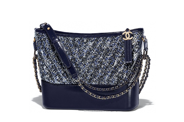 Синяя квадратная сумка Шанель