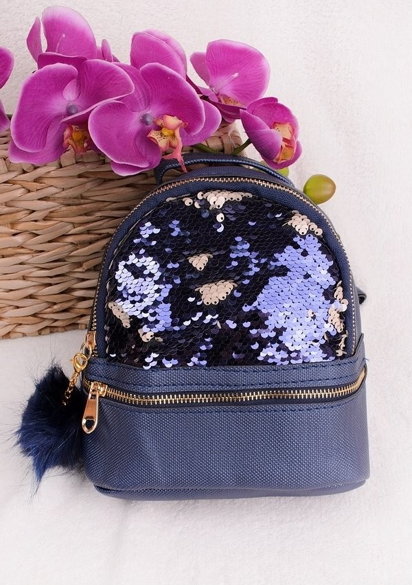 Фиолетовый рюкзак с пайетками