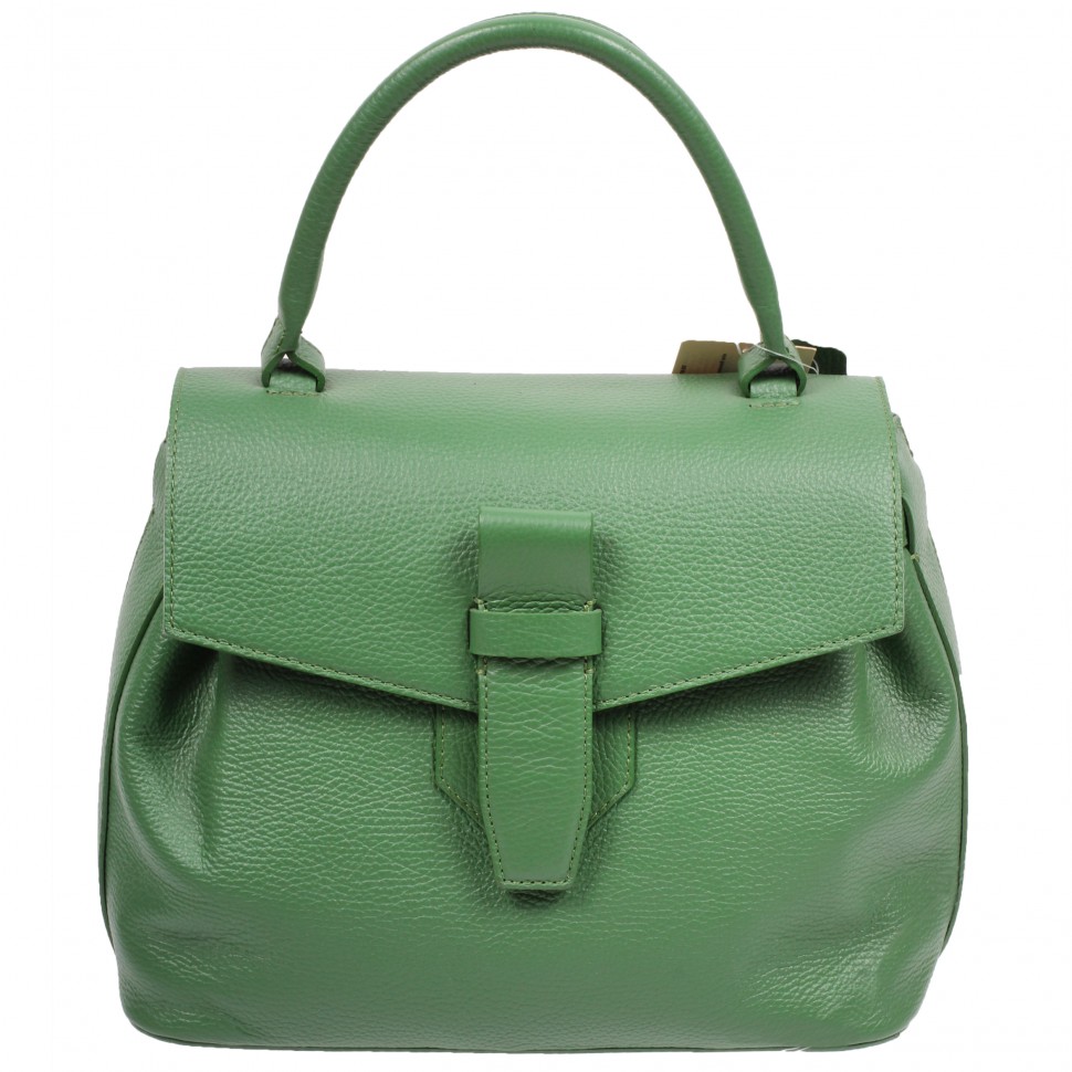 Зеленая сумка-саквояж